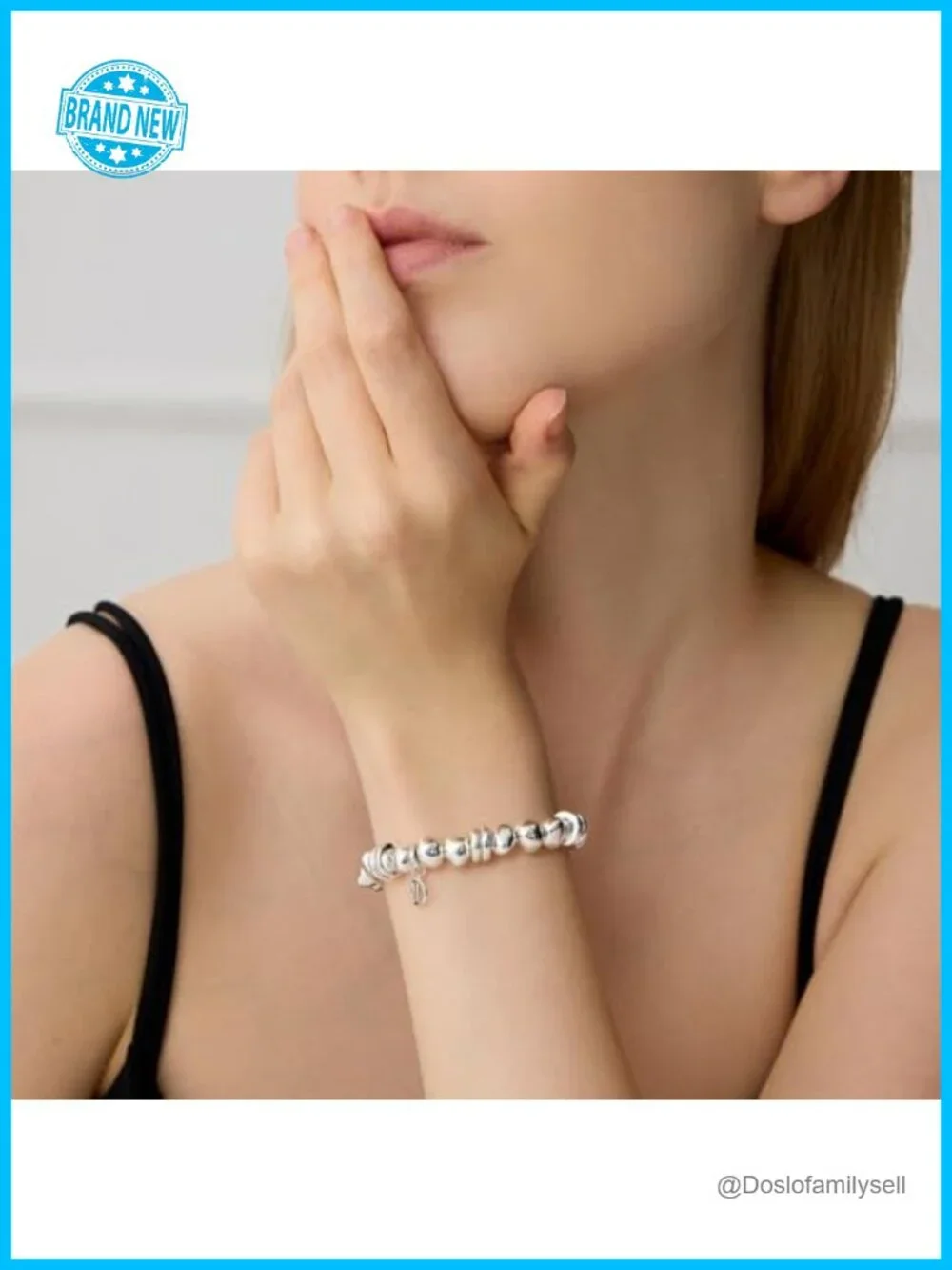 18K Gold/Silver Plated Beaded Stretch Bracelet Stackable Balls